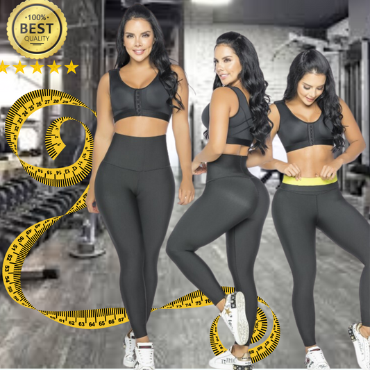 🔥LEGGINS CON FAJA REDUCTORA EN NEOPRENO EFECTO SAUNA EN TELA SUPLEX 390 GRAMOS🔥